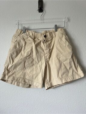 Bear Bottom Shorts Mens Large Beige 5.5 Inseam Hiking Camping Elastic Waist